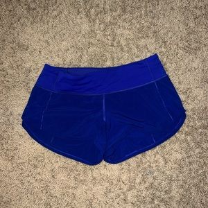 Deep Blue Lululemon Speed Up High-Rise Lined Shorts 2.5” - Size 4